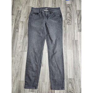 (3/$35) Ann Taylor Loft Jeans Womens 27 Gray Super Skinny Stretch Mid Rise Denim